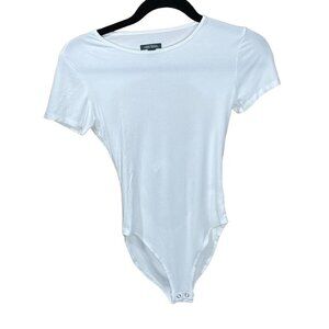 Wild Fable Bodysuit Stretch Ribbed Open Tie Back Size White XS Extra Small